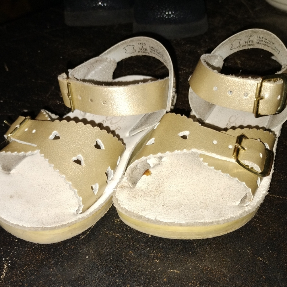 Charming Gold Kids Sandals